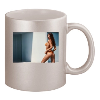 Emily Ratajkowski 11oz Metallic Silver Mug