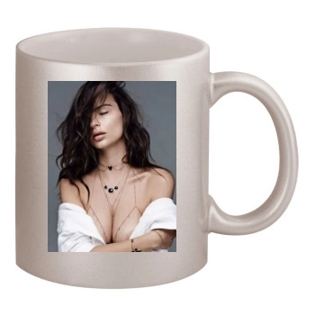 Emily Ratajkowski 11oz Metallic Silver Mug