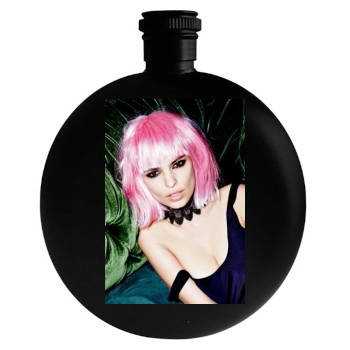 Emily Ratajkowski Round Flask