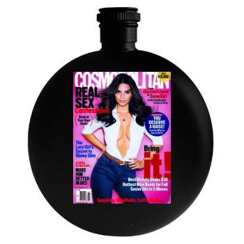 Emily Ratajkowski Round Flask