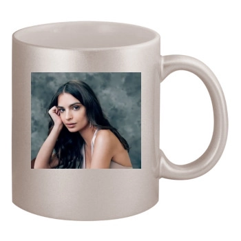 Emily Ratajkowski 11oz Metallic Silver Mug