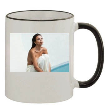 Emily Ratajkowski 11oz Colored Rim & Handle Mug