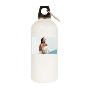 Emily Ratajkowski White Water Bottle With Carabiner