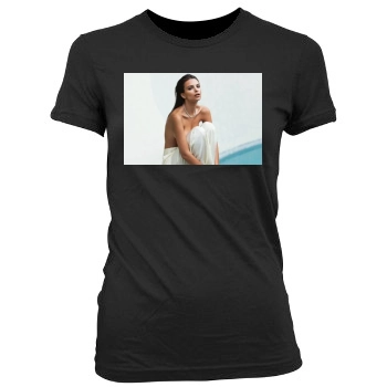 Emily Ratajkowski Women's Junior Cut Crewneck T-Shirt