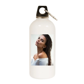 Emily Ratajkowski White Water Bottle With Carabiner