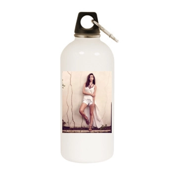 Emily Ratajkowski White Water Bottle With Carabiner