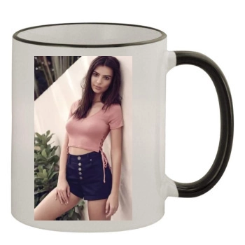 Emily Ratajkowski 11oz Colored Rim & Handle Mug