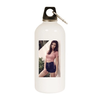 Emily Ratajkowski White Water Bottle With Carabiner