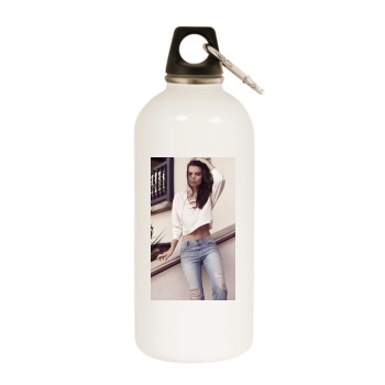 Emily Ratajkowski White Water Bottle With Carabiner