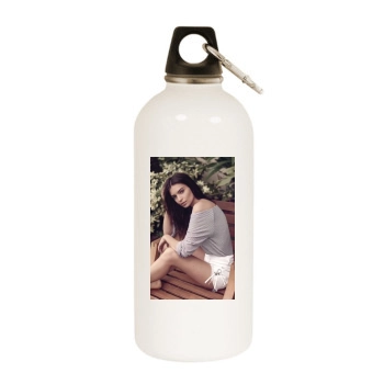 Emily Ratajkowski White Water Bottle With Carabiner