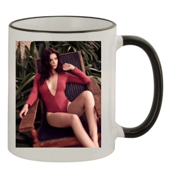 Emily Ratajkowski 11oz Colored Rim & Handle Mug