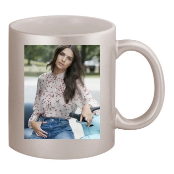 Emily Ratajkowski 11oz Metallic Silver Mug