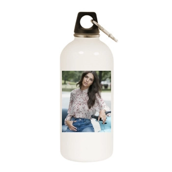 Emily Ratajkowski White Water Bottle With Carabiner