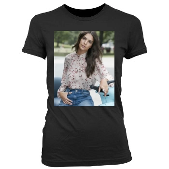 Emily Ratajkowski Women's Junior Cut Crewneck T-Shirt