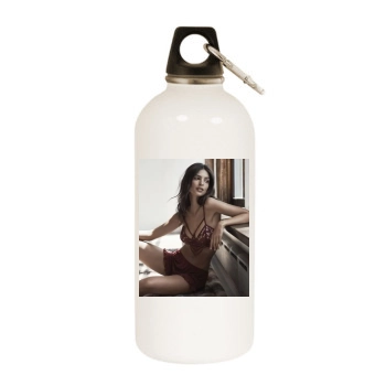 Emily Ratajkowski White Water Bottle With Carabiner