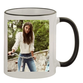 Emily Ratajkowski 11oz Colored Rim & Handle Mug