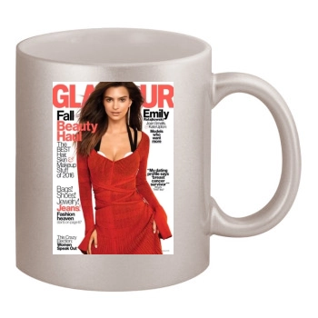 Emily Ratajkowski 11oz Metallic Silver Mug