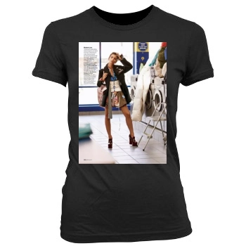 Emily Ratajkowski Women's Junior Cut Crewneck T-Shirt