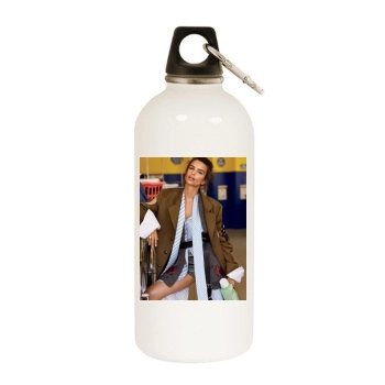 Emily Ratajkowski White Water Bottle With Carabiner