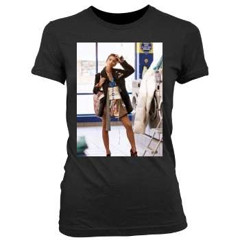 Emily Ratajkowski Women's Junior Cut Crewneck T-Shirt