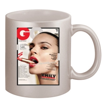 Emily Ratajkowski 11oz Metallic Silver Mug