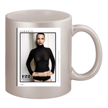 Emily Ratajkowski 11oz Metallic Silver Mug