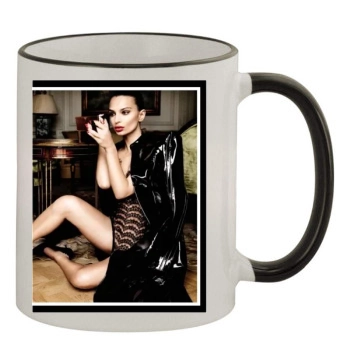 Emily Ratajkowski 11oz Colored Rim & Handle Mug