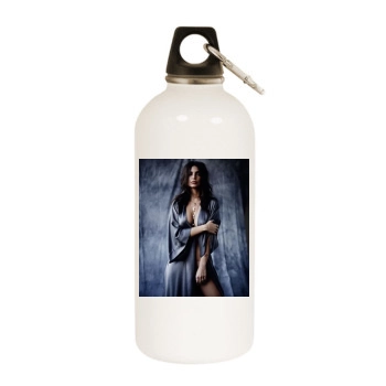 Emily Ratajkowski White Water Bottle With Carabiner