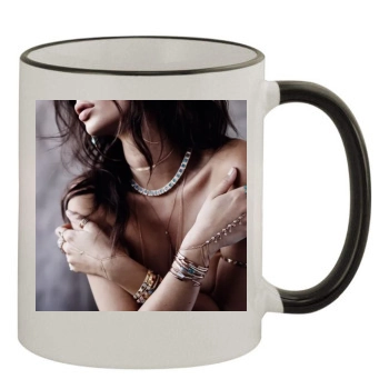 Emily Ratajkowski 11oz Colored Rim & Handle Mug