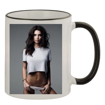 Emily Ratajkowski 11oz Colored Rim & Handle Mug