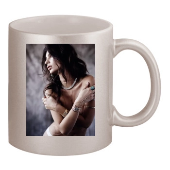 Emily Ratajkowski 11oz Metallic Silver Mug