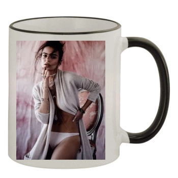 Emily Ratajkowski 11oz Colored Rim & Handle Mug