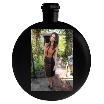 Emily Ratajkowski Round Flask