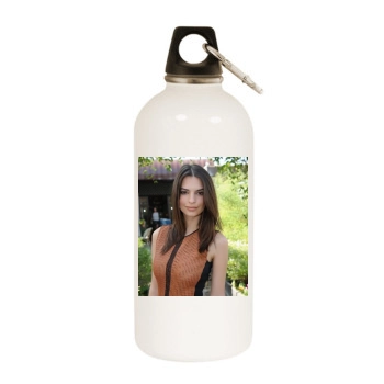 Emily Ratajkowski White Water Bottle With Carabiner