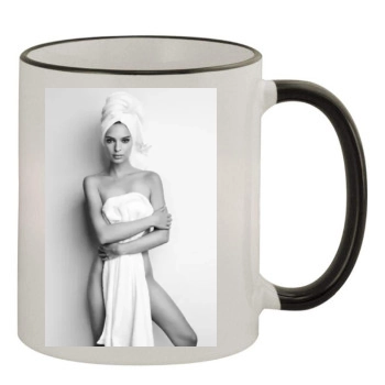 Emily Ratajkowski 11oz Colored Rim & Handle Mug