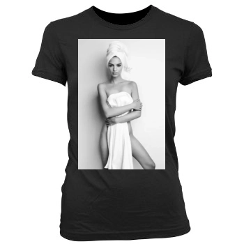 Emily Ratajkowski Women's Junior Cut Crewneck T-Shirt