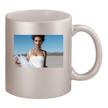 Emily Ratajkowski 11oz Metallic Silver Mug