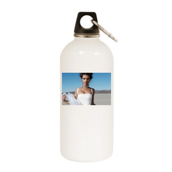 Emily Ratajkowski White Water Bottle With Carabiner