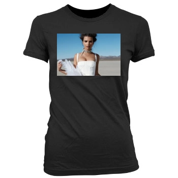 Emily Ratajkowski Women's Junior Cut Crewneck T-Shirt