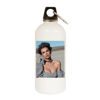 Emily Ratajkowski White Water Bottle With Carabiner