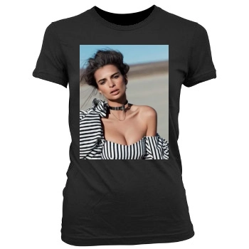 Emily Ratajkowski Women's Junior Cut Crewneck T-Shirt