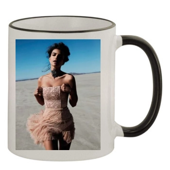 Emily Ratajkowski 11oz Colored Rim & Handle Mug