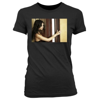 Emily Ratajkowski Women's Junior Cut Crewneck T-Shirt