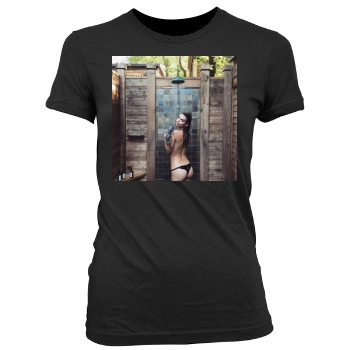 Emily Ratajkowski Women's Junior Cut Crewneck T-Shirt