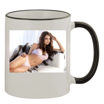 Emily Ratajkowski 11oz Colored Rim & Handle Mug