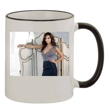 Emily Ratajkowski 11oz Colored Rim & Handle Mug