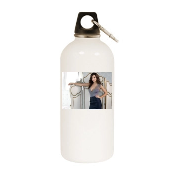 Emily Ratajkowski White Water Bottle With Carabiner