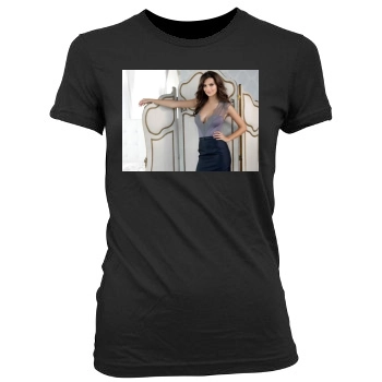 Emily Ratajkowski Women's Junior Cut Crewneck T-Shirt