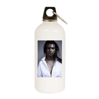 Emily Ratajkowski White Water Bottle With Carabiner