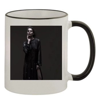 Emily Ratajkowski 11oz Colored Rim & Handle Mug